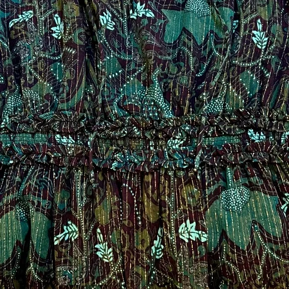 ๐บ๐HP๐๐บ NWT Ulla Johnson Ada Chiffon Mini Dress Rainforest - Picture 15 of 16